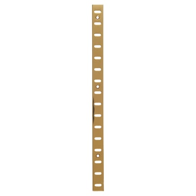 Flat Bookcase Strip - 1829 x 19mm - Electro Brass Plated