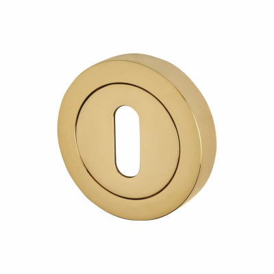 Escutcheon - 50mm Diameter - Keyhole - PVD Brass