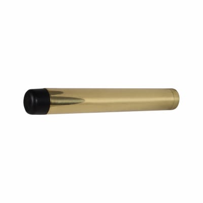Cylinder Pattern Projection Door Stop - 115mm Projection - Polished Brass