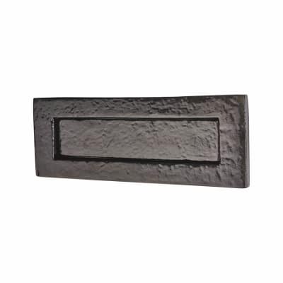 Plain Letter Plate - 254 x 90mm - Metalized Antique Black Iron
