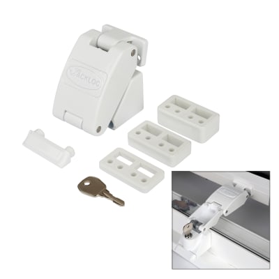 Titan Key-Locking Folding Window Restrictor - White