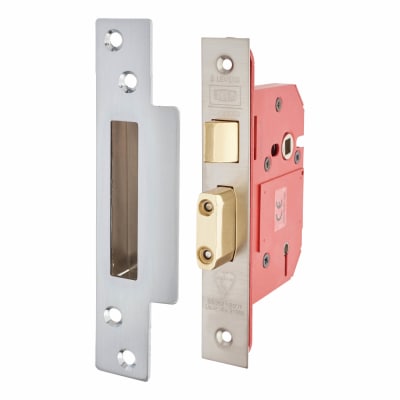 2200S StrongBOLT:2007 Bolt Through 5 Lever Sashlock - 68mm Case - 45mm Backset - Satin Stainless