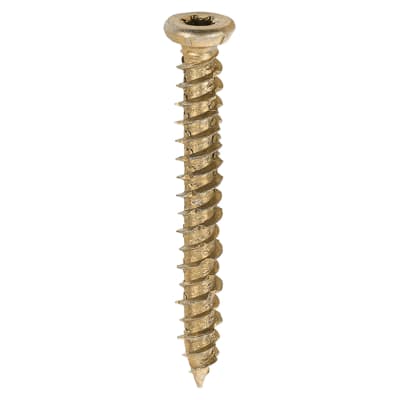Concrete Screw - Countersunk - Yellow Passivated - 7.5 x 60mm - Pack of 100