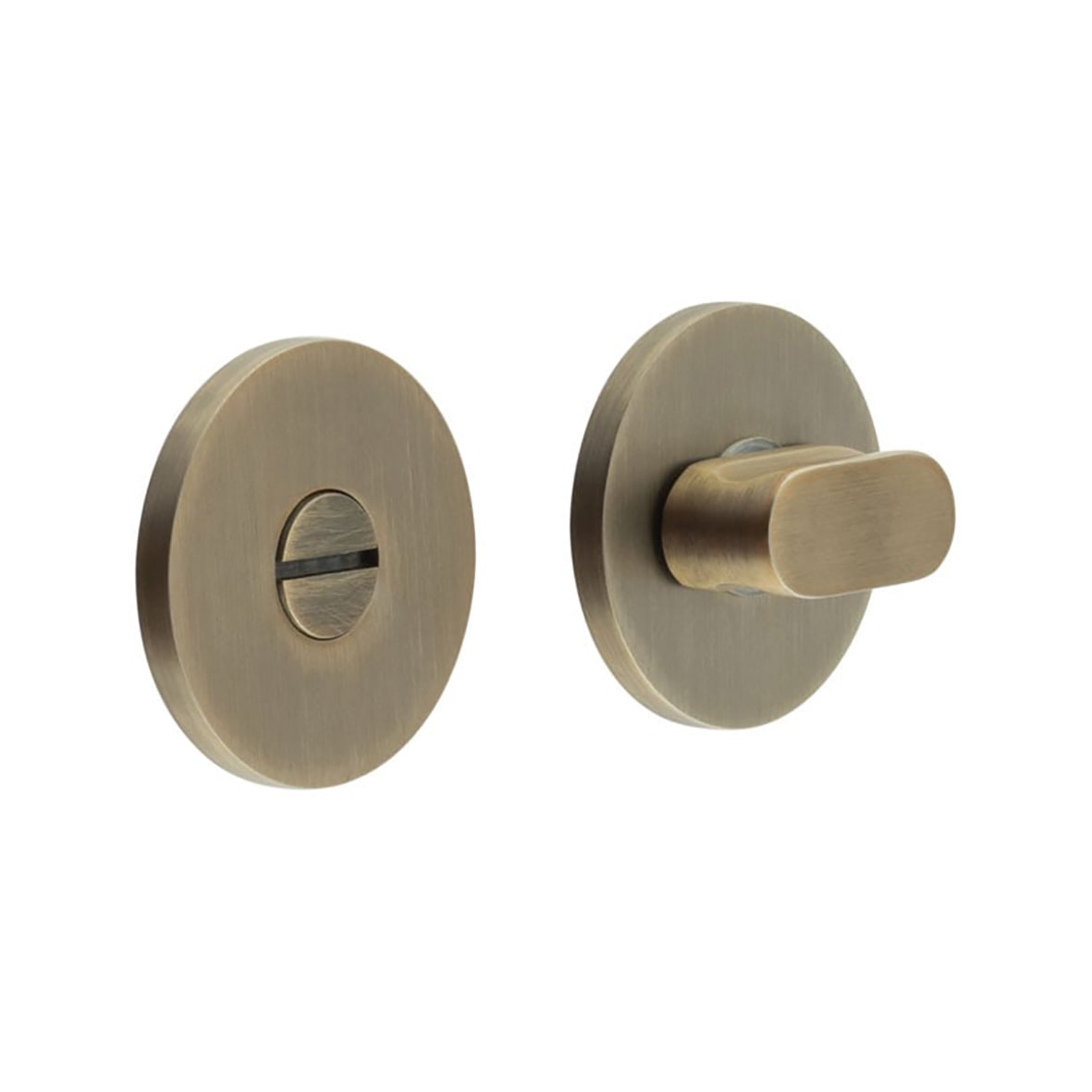Bathroom Turn & Release - 54mm Diameter - Antique Brass