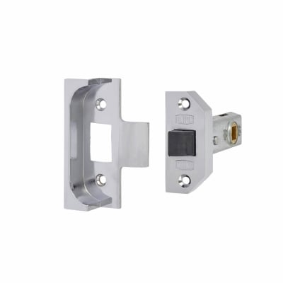 2650 Rebated Tubular Latch - 80mm Case - 57mm Backset - Silver
