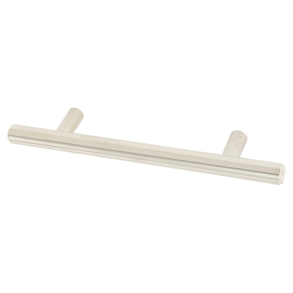 12mm T-Bar Cabinet Pull Handle - 96mm Centres - Polished Nickel