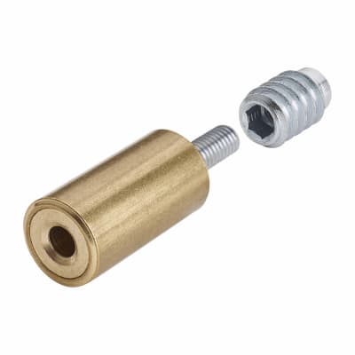 Bramah Rola Wooden Sash Window Stop - 31mm - Satin Brass - 10 Body + 20 Inserts