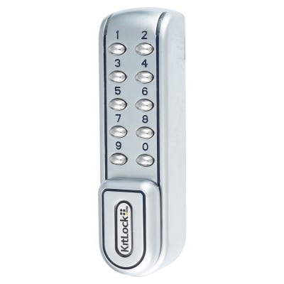 Kitlock Electronic Locker and Cabinet Code Lock - Silver Grey 524851P
