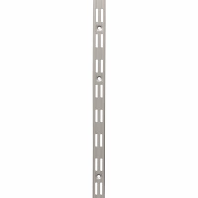 Twin Slot Shelf Wall Upright - 1000mm Length - Silver