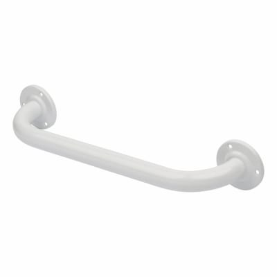 35mm Steel Grab Rail - 460mm Length - White
