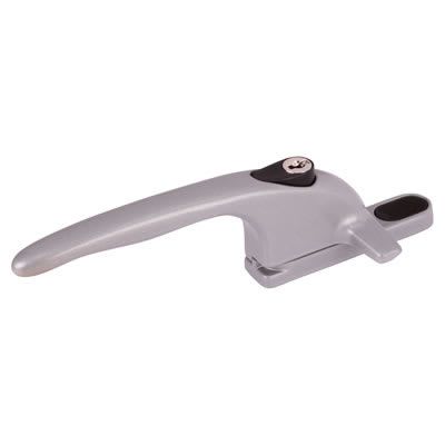 Virage Cockspur Locking Window Handle - 9mm Nose Height - Left Hand - Silver
