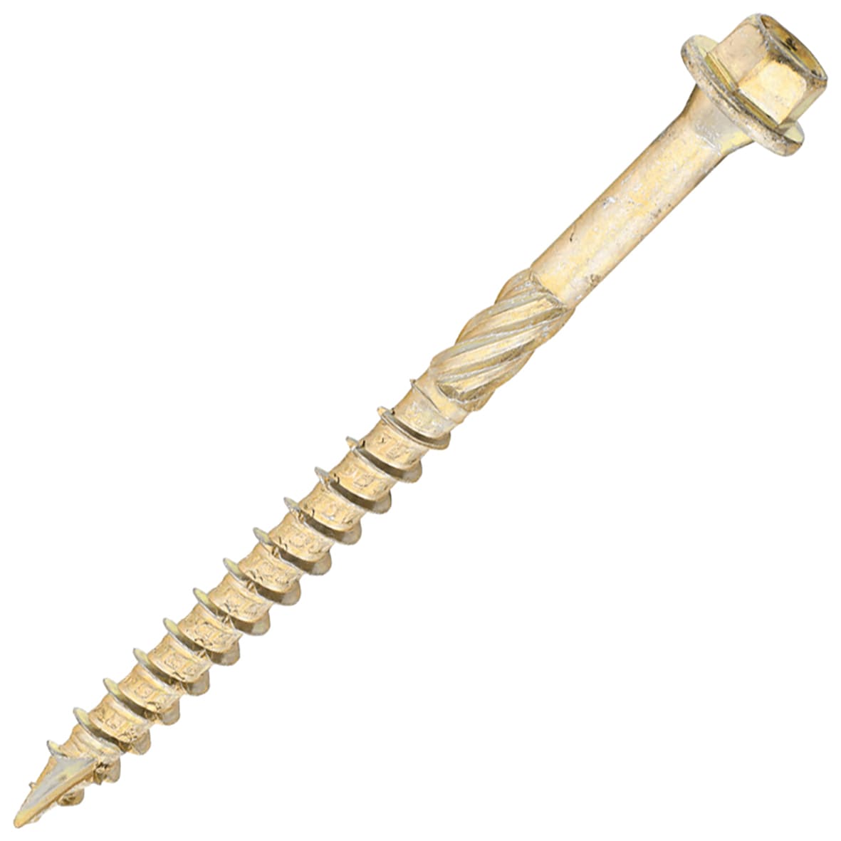 Timber Frame Screws Hex Head - 6.7 x 87mm - Yellow Zinc - Pack of 50