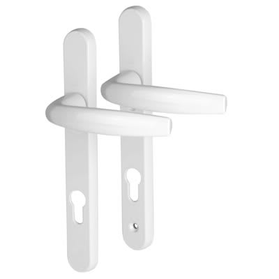 1530/3831N White uPVC Multipoint Door Handles - 122mm Bolt c/c - 92mm c/c - Atlanta Range