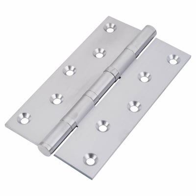 Performance Brass Ball Bearing Butt Door Hinge - 152 x 89 x 4mm - Satin Chrome - Pair