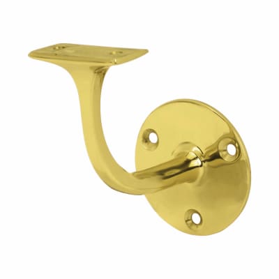 Handrail Bracket - 63mm Projection - Polished Brass