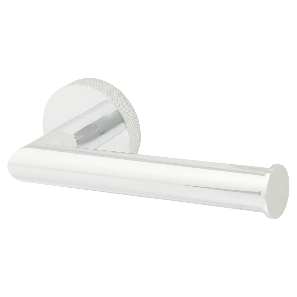 Knurled Toilet Roll Holder - 140 x 65 x 57mm - Polished Stainless Steel