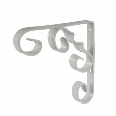 Ornamental Scroll Shelf Bracket - 115 x 100mm - White