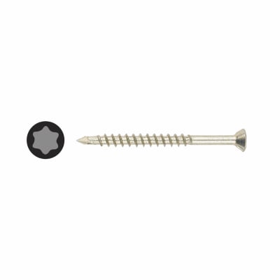 T-Star Plus MDF Torx Countersunk Wood Screws - 4.0 x 50mm - WIROX Zinc Plated - Pack of 200