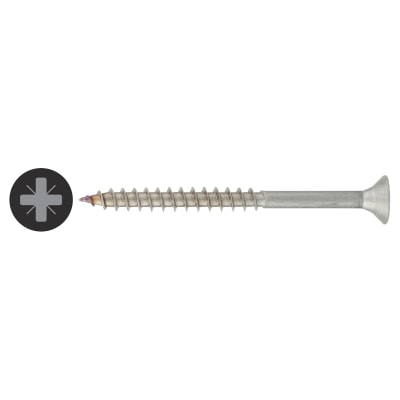 R2 Retinox Pozi Countersunk Wood Screws - 5.0 x 60mm - A2 Stainless Steel - Pack of 200