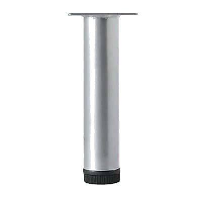 Round Adjustable Cabinet Furniture Leg - 32 x 800mm - Silver Grey