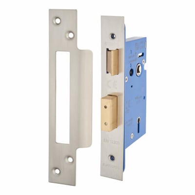 Architectural Bolt Through 5 Lever Sashlock - 65mm Case - 44mm Backset - Satin Stainless Steel