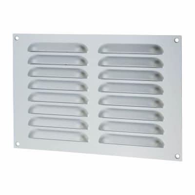 Hooded Louvre Vent - 229 x 152mm - 6600mm² Free Air Flow - Satin Aluminium