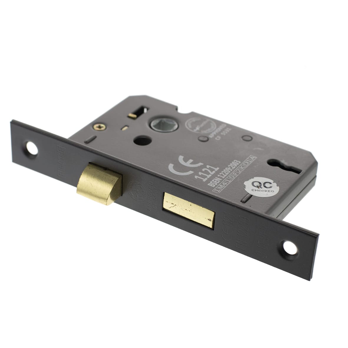 Bolt Through 3 Lever Sashlock - 65mm Case - 44mm Backset - Matt Black