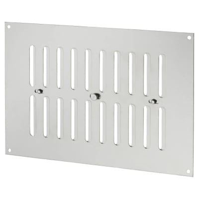 Hit & Miss Vent - 242 x 165mm - Satin Chrome