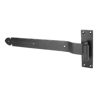 Blacksmith Door Tee Hinge - 450mm Length - Antique Black Iron