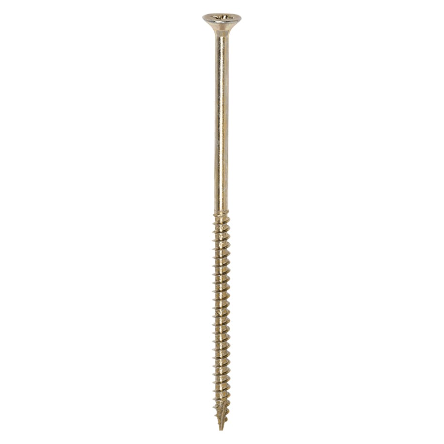 Classic Pozi Countersunk Wood Screws - 6.0 x 130mm - Yellow Zinc - Pack of 100
