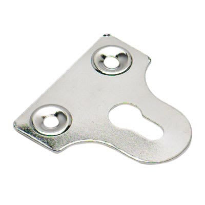 Slotted Glass / Mirror Fixing Plate - 32mm Width - Polished Chrome - Pack of 10