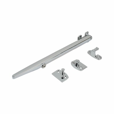 Timber Range Locking Casement Window Stay - 11"/280mm Length - Bright Chrome