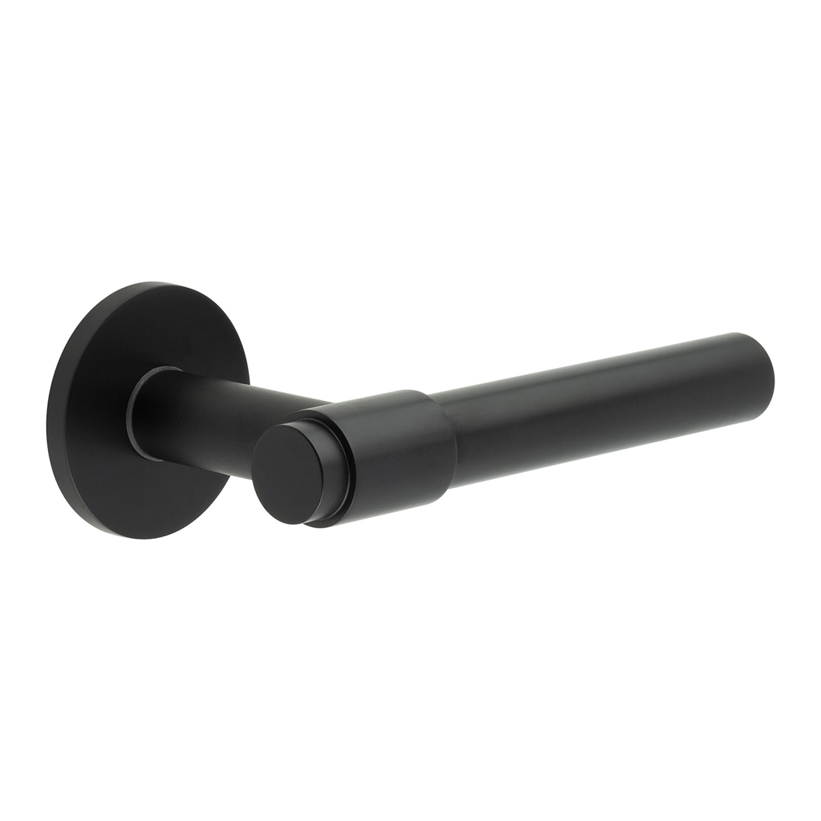Black Fixed Dead Door Handles on Round Rose - CR-103 Range