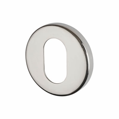Escutcheon - 52mm Diameter - Oval - Polished Stainless Steel
