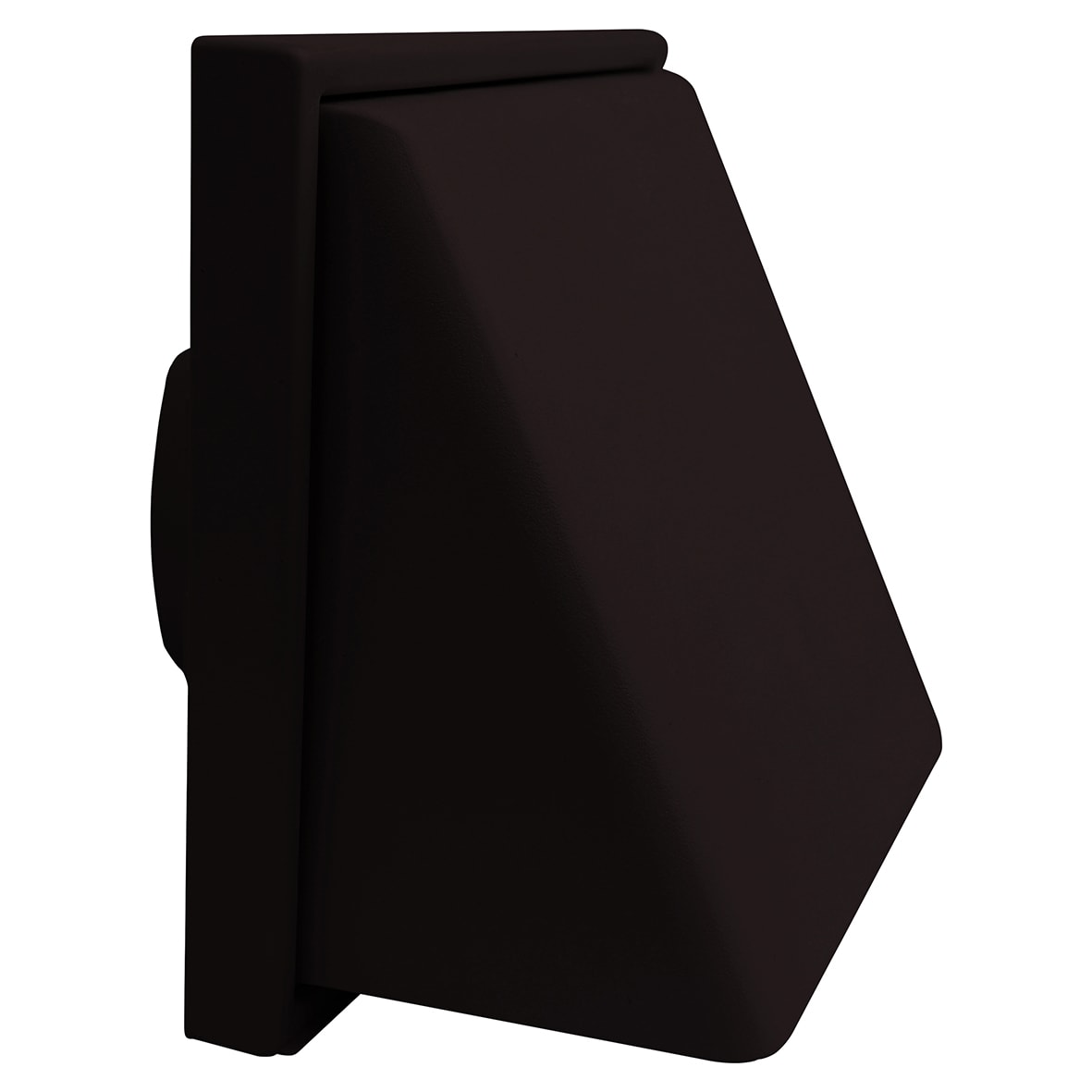 Plastic Cowled Wall Grille with Backdraft Damper - 4"/100mm - Black