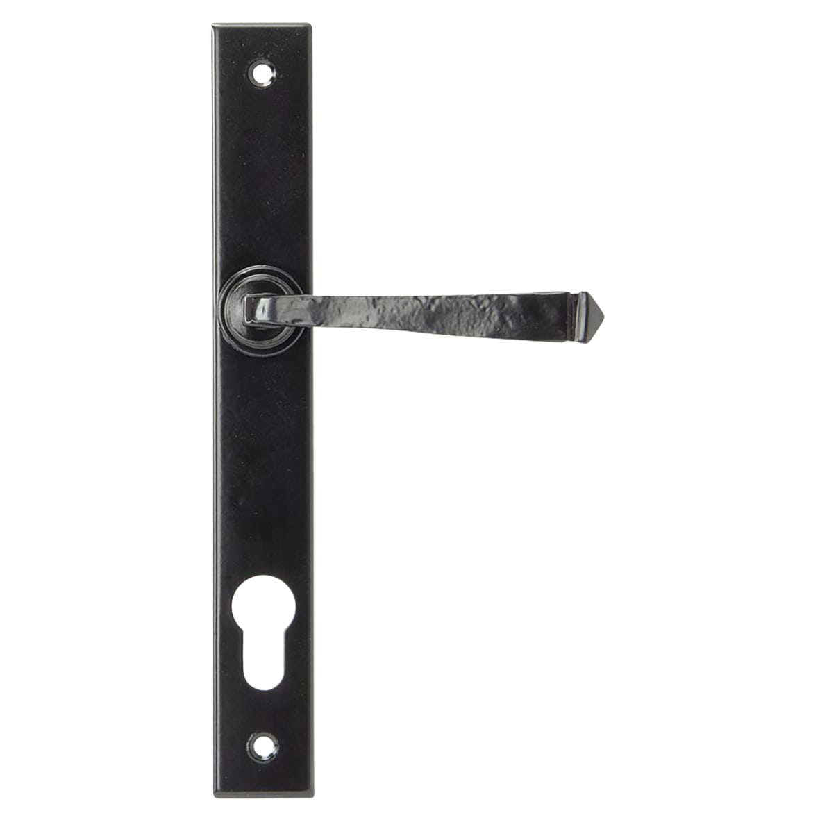 Black uPVC Slimline Multipoint Door Handles - 92mm c/c - Avon Range