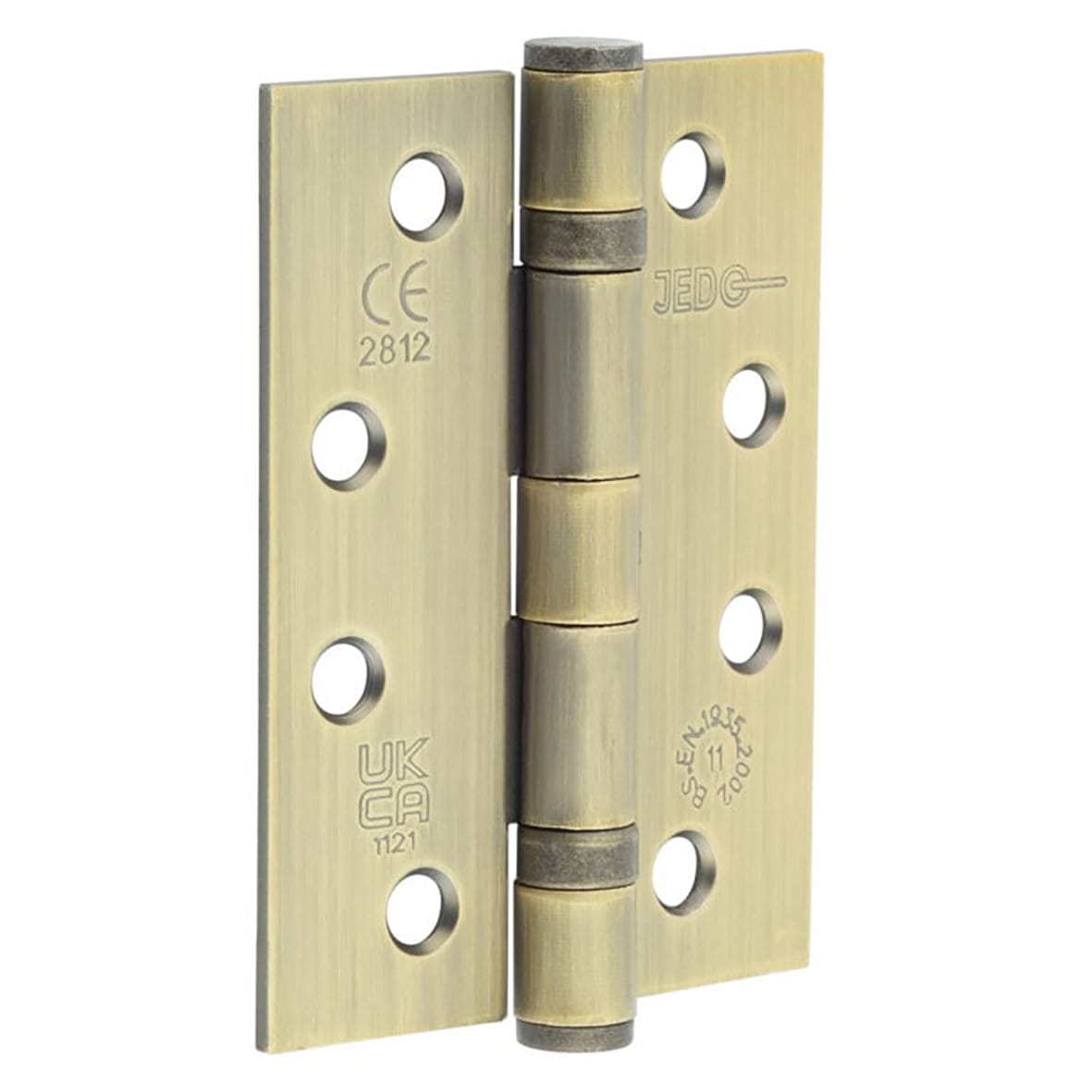 Ball Bearing Grade 11 Butt Fire Door Hinge - 102 x 76 x 2.7mm - Antique Brass - Pair