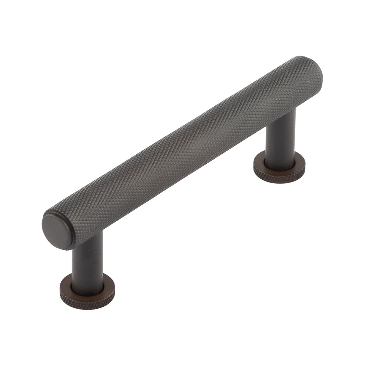 Piccadilly 15mm Knurled T-Bar Cabinet Pull Handle - 96mm c/c - Dark Bronze
