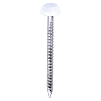 Polymer Headed Pins - 30mm Length - White - Pack of 250