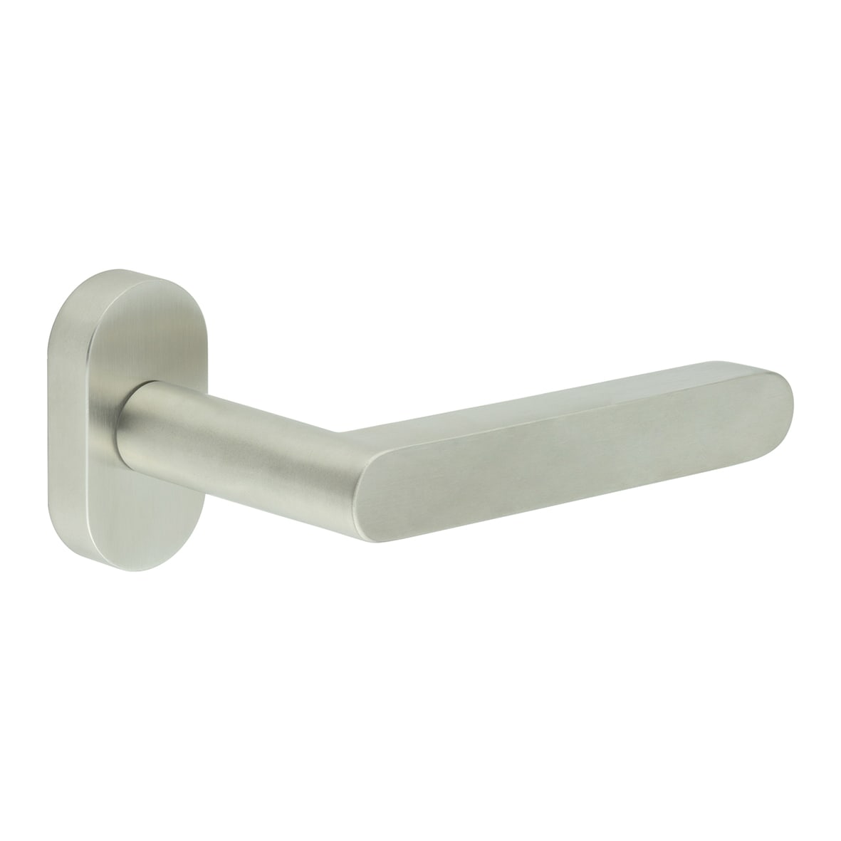 Satin Stainless Steel uPVC Multipoint Door Handles on Oval Rose - CR-101 Range