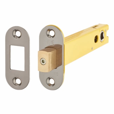 8mm Bolt Through Tubular Bathroom Deadbolt - 127mm Case - 108mm Backset - Radius - Black Nickel