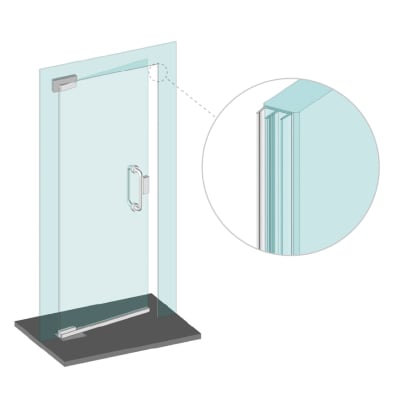 Glass Lip Seal - Suits 8-14mm Glass - 2500mm Length
