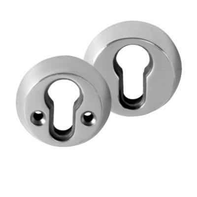 High Security Escutcheon - 50mm Diameter - Euro - Satin Chrome - Pair