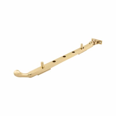 Bulb End Casement Window Stay - 12"/300mm Length - Polished Brass