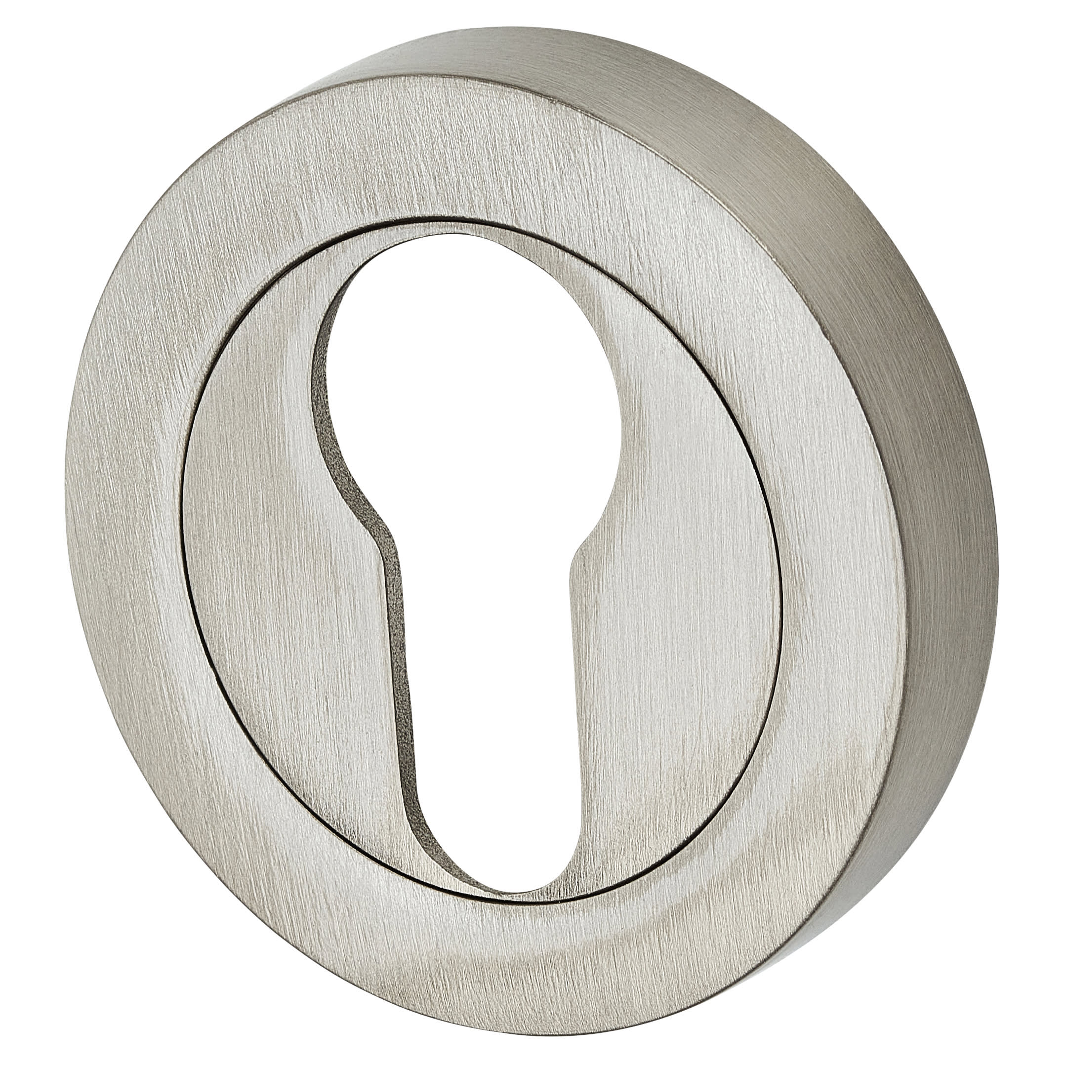 Brass Varese Escutcheon - 50mm Diameter - Euro - Satin Nickel