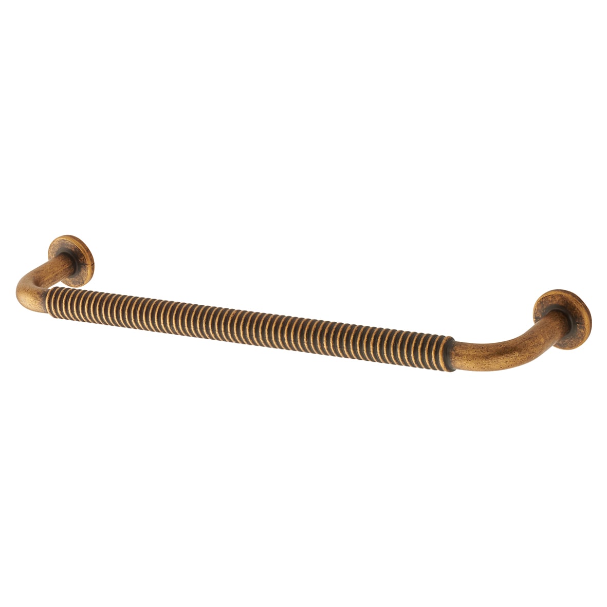 Crewe 10mm Reeded D-Bar Cabinet Pull Handle - 160mm Centres - Antique Brass