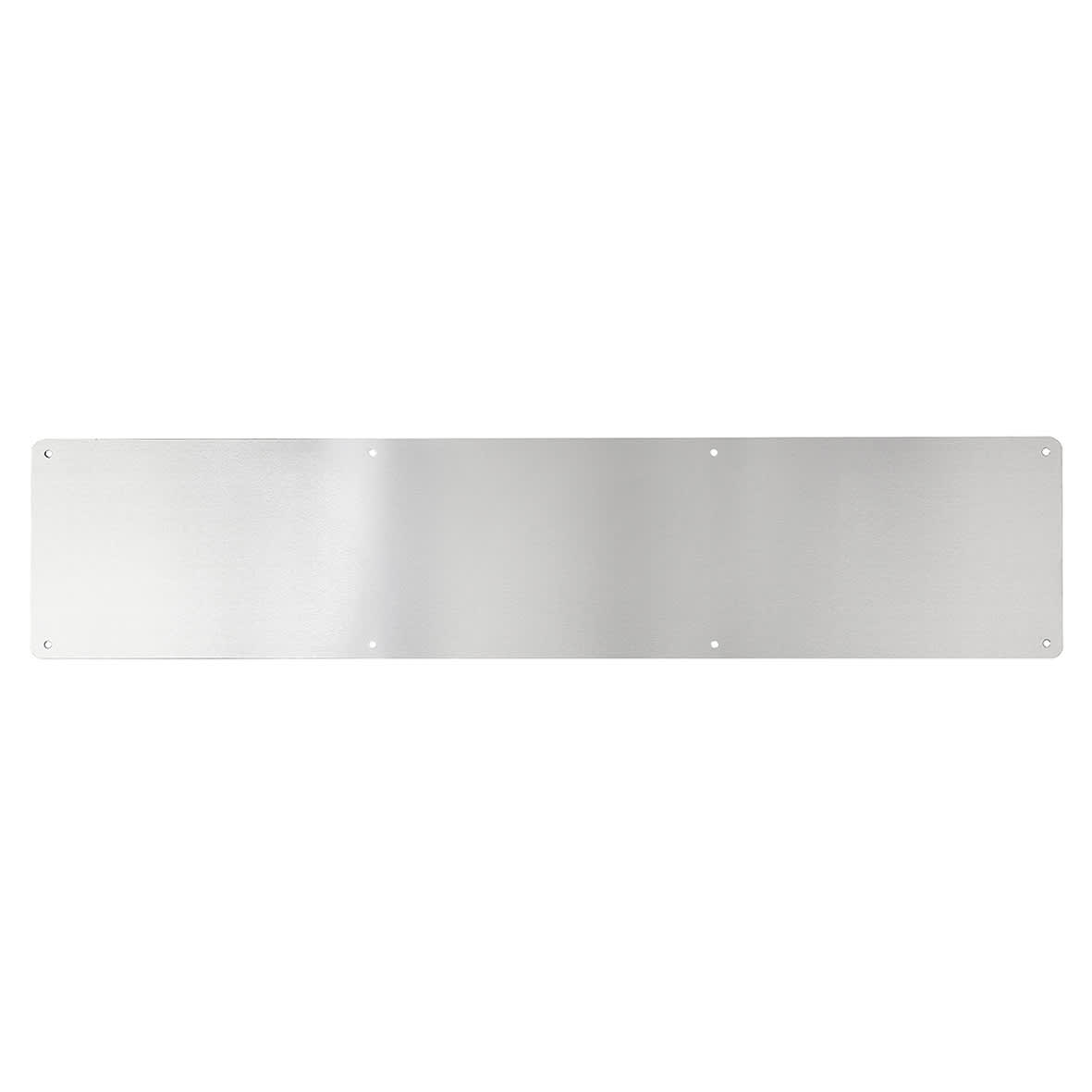 Aluminium Kick Plate - 800 x 150 x 1mm - 8 Screw Holes - Radius - Satin Anodised