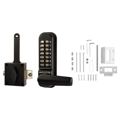 Borg BL4409 External Marine Grade Push Button Slam Latch Code Lock - Black