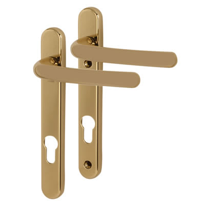 Hardex Gold uPVC Multipoint Door Handles - 92mm c/c - Windsor Range