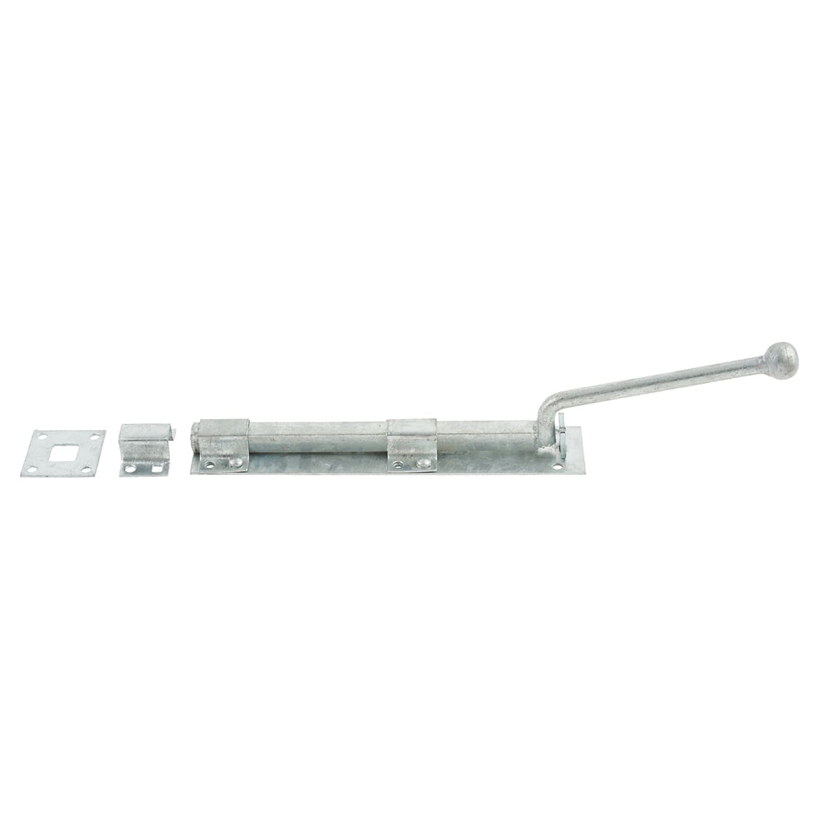 Monkey Tail Gate Bolt - Straight Handle - 375mm Length - Galvanised